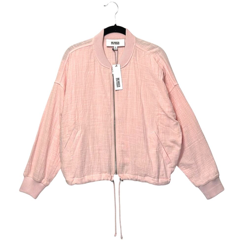 Steve Madden BB Dakota Down For The Gauze Jacket NWT Women's Sz S Rose Quartz